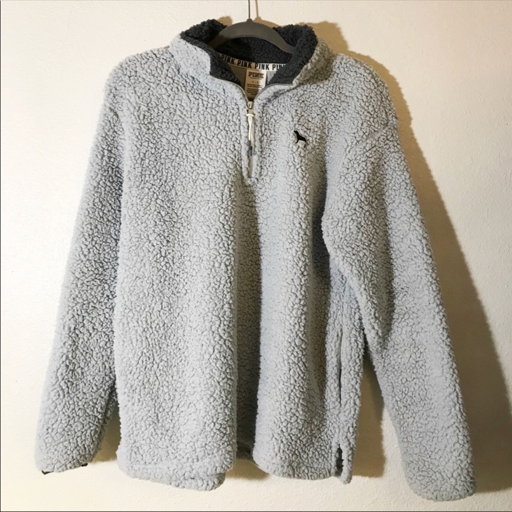 Victoria’s Secret Pink Gray/Blue Sherpa